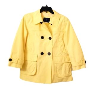 Martin & Osa Jacket Size L Raincoat Cropped Sleeves Yellow